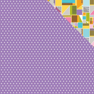 Scrapbooking  Oh My Stars Plum Stars Paper 12x12 Paper Collections 12x12