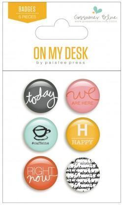 Scrapbooking  On My Desk Flair Badges Paper Collections 12x12