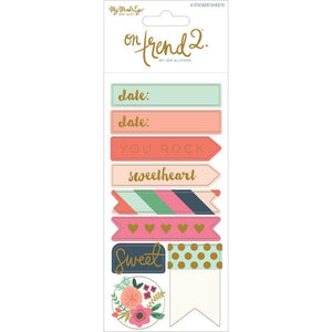 Scrapbooking  On Trend 2 Alpha/Word Stickers 6 Sheets Paper Collections 12x12
