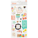 Scrapbooking  Paige Evans Turn The Page Thicker Icon Chipboard Stickers Paper Collections 12x12