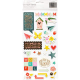 Scrapbooking  Paige Evans Turn The Page Thicker Icon Chipboard Stickers Paper Collections 12x12