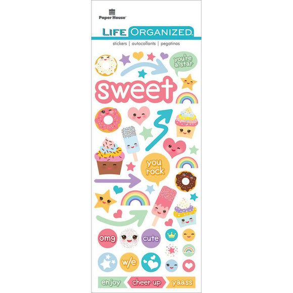 Scrapbooking  Paper House Life Organized Puffy Sticker 6.5