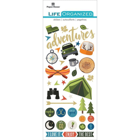Scrapbooking  Paper House Life Organized Puffy Sticker 6.5