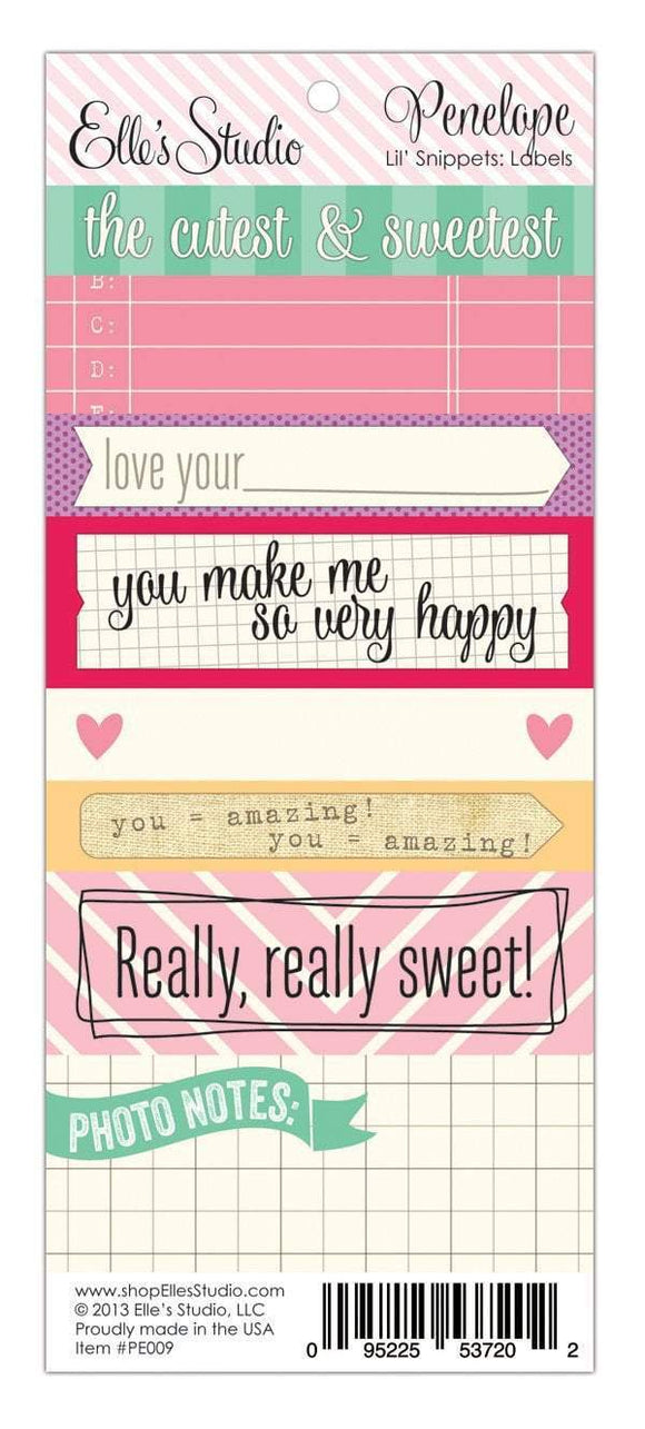 Scrapbooking  Penelope Lil Snippets Labels Paper Collections 12x12