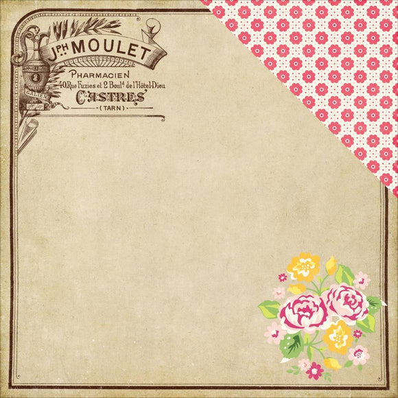 Scrapbooking  Petticoats and Pinstripes Girl Elegant Label Paper 12x12 Paper Collections 12x12