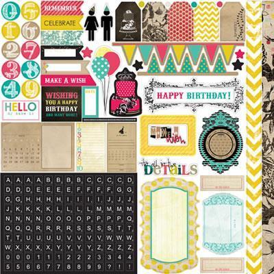 Scrapbooking  Photo Freedom Birthday Wishes Element Stickers Paper Collections 12x12