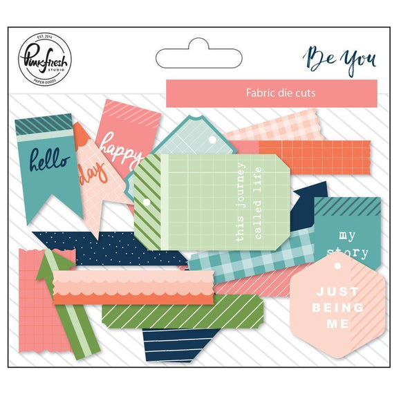 Scrapbooking  Pink fresh Be You Fabric Die-Cuts 19/Pkg Fabric Paper Collections 12x12