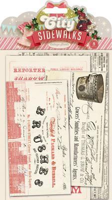 Scrapbooking  PINK PAISLEE City Sidewalks Collage Sheets Paper Collections 12x12