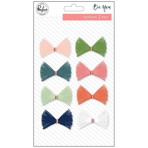 Scrapbooking  Pinkfresh Be You Tassel Bows 8/Pkg Tassel Bows Paper Collections 12x12
