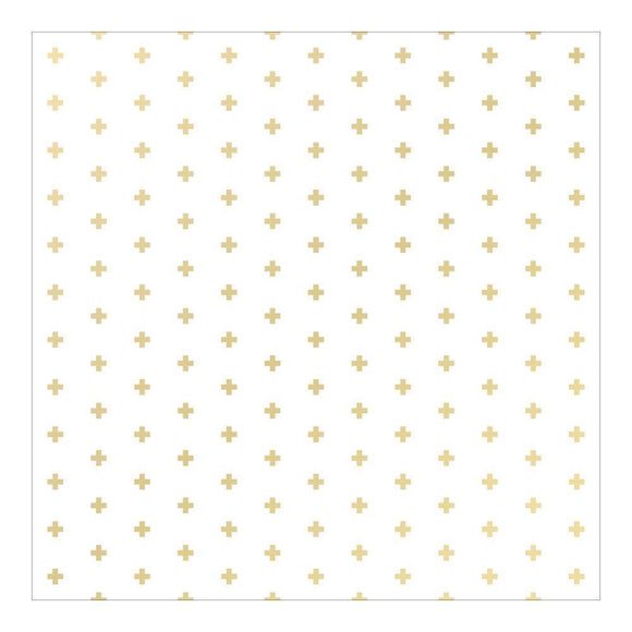 Scrapbooking  Poolside Gold Glitter Plus Signs + Vellium Paper Collections 12x12