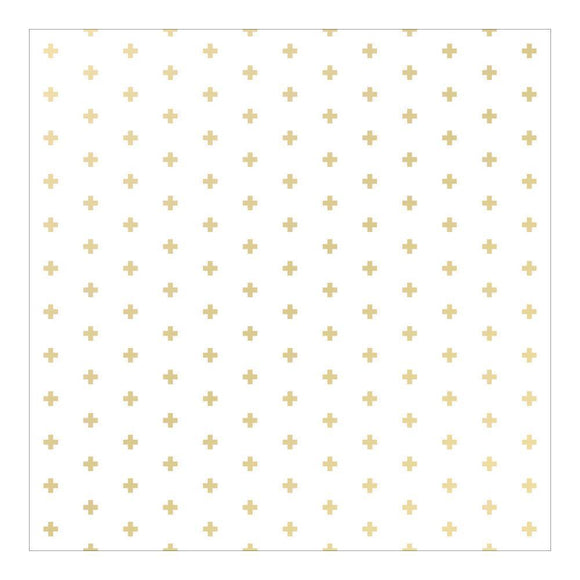 Scrapbooking  Poolside Gold Glitter Plus Signs + Vellium Paper Collections 12x12
