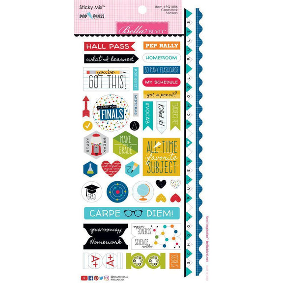 Scrapbooking  Pop Quiz Cardstock Stickers 6