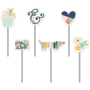 Scrapbooking  Posh Decorative Clips 6/Pkg Paper Collections 12x12