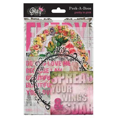 Scrapbooking  Pretty in Pink Peek a Boos Paper Collections 12x12