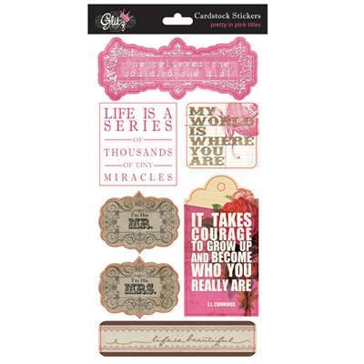 Scrapbooking  Pretty in Pink Title Stickers Paper Collections 12x12