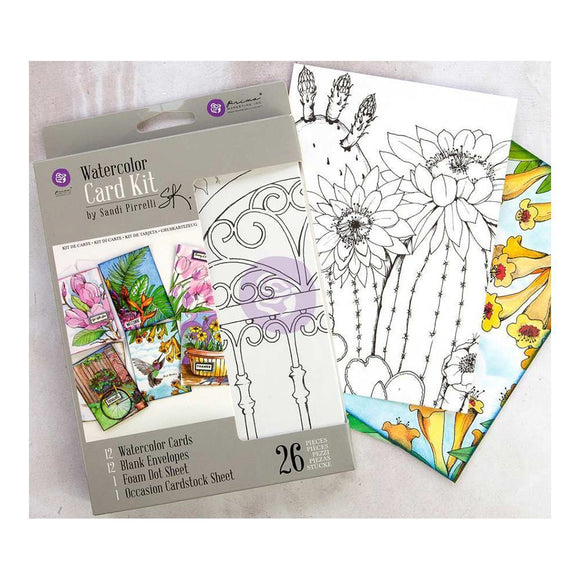 Scrapbooking  Prima Marketing Watercolor Card Kit Paper Collections 12x12