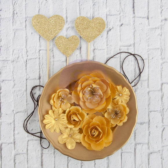 Scrapbooking  Prima Valentina Bruna Mulberry Paper Flowers Paper Collections 12x12