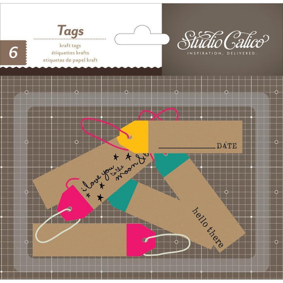 Scrapbooking  Printshop Kraft Tags 6/Pkg Paper Collections 12x12