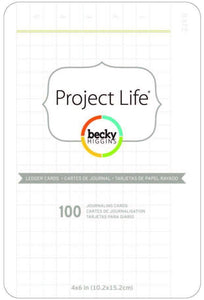 Scrapbooking  Project Life 4x6 Ledger Cards  100pk Paper Collections 12x12