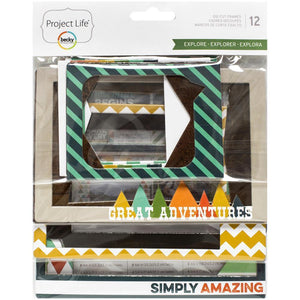 Scrapbooking  Project Life Explore Photo Frames 12pk Paper Collections 12x12
