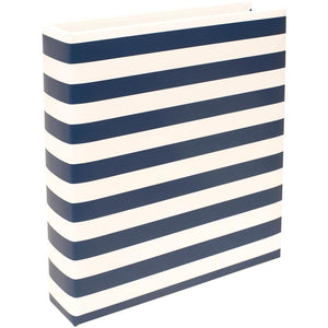 Scrapbooking  Project Life Printed D-Ring Album Navy Stripe  6"X8" Paper Collections 12x12