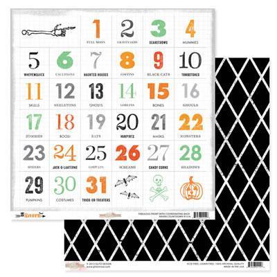 Scrapbooking  Raven Countdown Paper Paper Collections 12x12