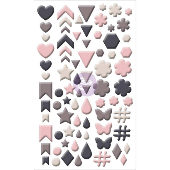 Scrapbooking  Rose Quartz Adhesive Enamel Shapes Paper Collections 12x12