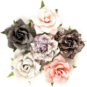 Scrapbooking  Rose Quartz Flowers Persian Marblelite - 6pk Paper Collections 12x12