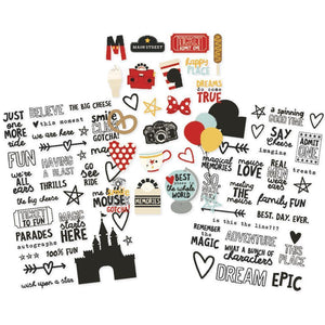 Scrapbooking  Say Cheese III Clear Stickers 4"X6" 3/Pkg (1) Color & (2) Black Paper Collections 12x12