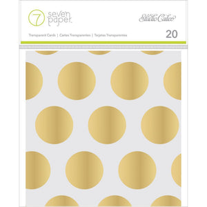 Scrapbooking  Seven Paper Amelia Handbook Embellishment Transparent with Gold Foil Cards 4"X4" 20/Pkg Paper Collections 12x12