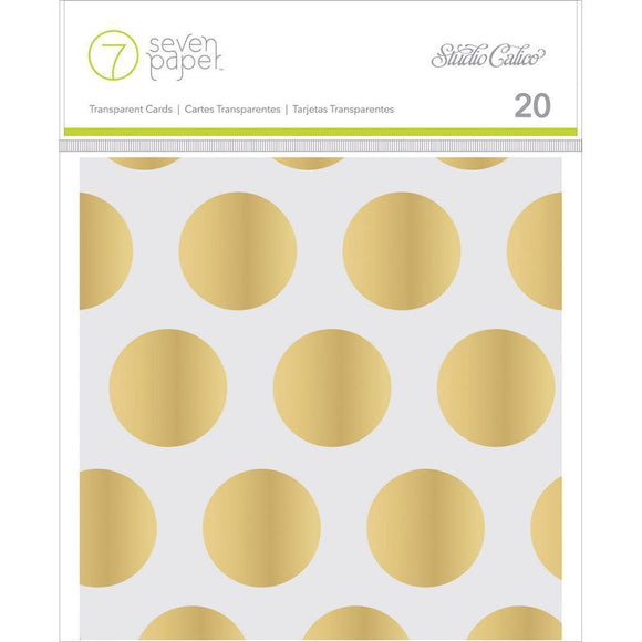 Scrapbooking  Seven Paper Amelia Handbook Embellishment Transparent with Gold Foil Cards 4