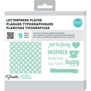 Scrapbooking  Shimelle True Stories Letter Press Plate Paper Collections 12x12