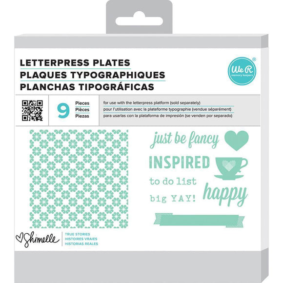 Scrapbooking  Shimelle True Stories Letter Press Plate Paper Collections 12x12