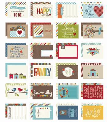 Scrapbooking  Sn@p 2 Family 4x6 Snap Cards Paper Collections 12x12