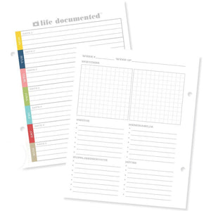 Scrapbooking  Sn@p Life Documented Planning Inserts 26pages Paper Collections 12x12