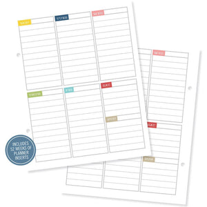 Scrapbooking  Sn@p Life Documented Weekly Planner Inserts 26 Pages Paper Collections 12x12