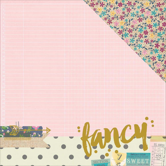 Scrapbooking  So Fancy Fancy Paper with Gold Foiled Elements 12x12 Paper Collections 12x12