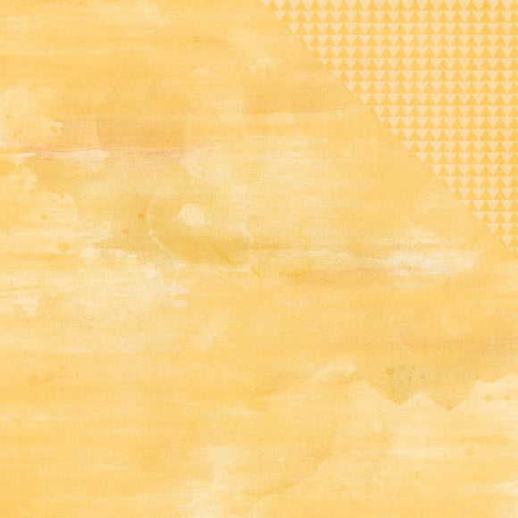 Scrapbooking  So Fancy Yellow Watercolour /Triangles Paper 12x12 Paper Collections 12x12
