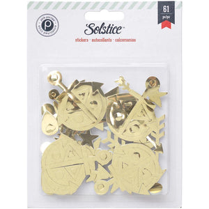 Scrapbooking  Solstice Foam Stickers Gold Shapes Paper Collections 12x12