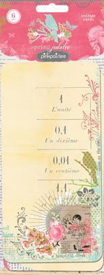 Scrapbooking  Spring Jubilee Heavyweight Collage Cards 4 pk Paper Collections 12x12