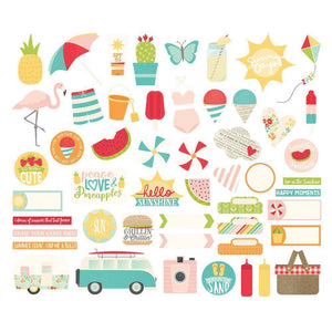 Scrapbooking  Summer Days Bits & Pieces Die-Cuts 53/Pkg Paper Collections 12x12