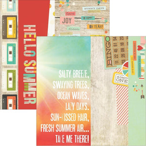 Scrapbooking  Summer Vibes 2x12 & 4x12 & 6x12 Journalling Card Elements Paper 12x12 Paper Collections 12x12