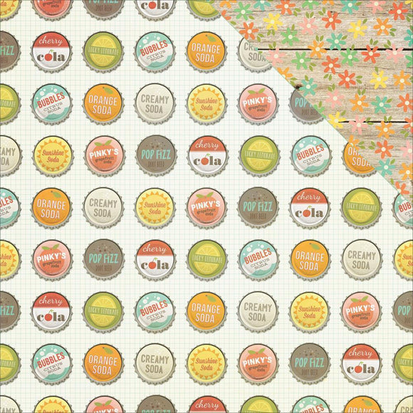 Scrapbooking  Summer Vibes Pop Fizz Paper 12x12 Paper Collections 12x12