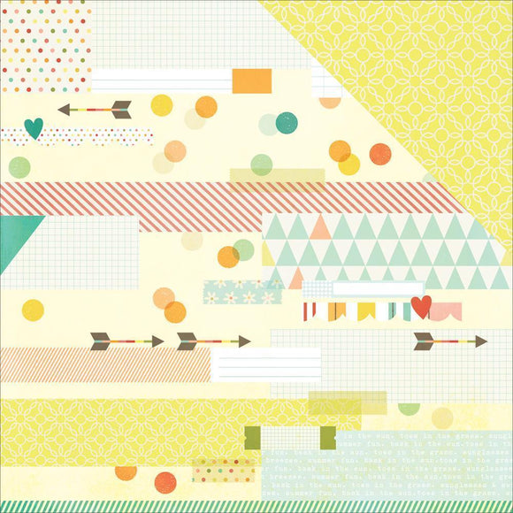 Scrapbooking  Summer Vibes Sunkissed Paper 12x12 Paper Collections 12x12