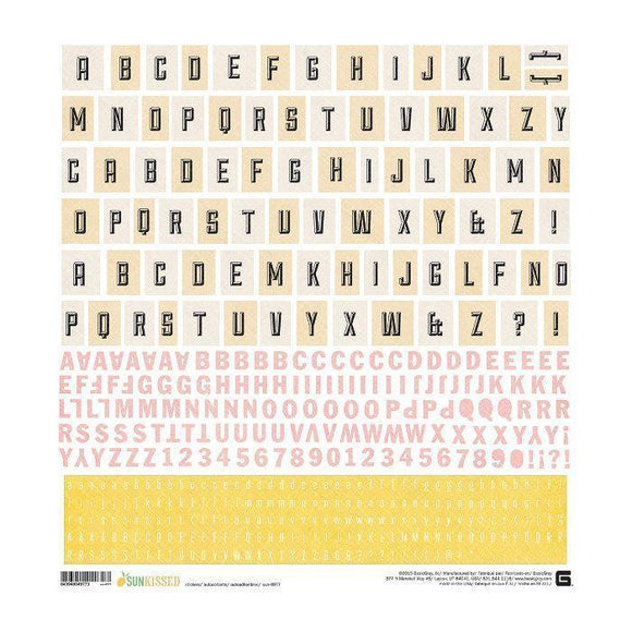 Scrapbooking  Sun Kissed Alphabet Stickers 12x12 Paper Collections 12x12