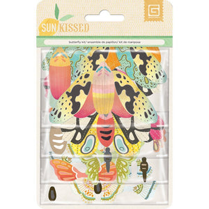 Scrapbooking  Sun Kissed Cardstock Die-Cuts Butterfly Kit Makes 4 Paper Collections 12x12
