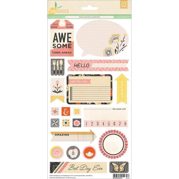 Scrapbooking  Sun Kissed Cardstock Journal Stickers 5