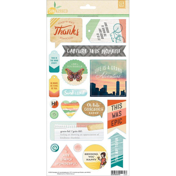 Scrapbooking  Sun Kissed Cardstock Title Stickers 5