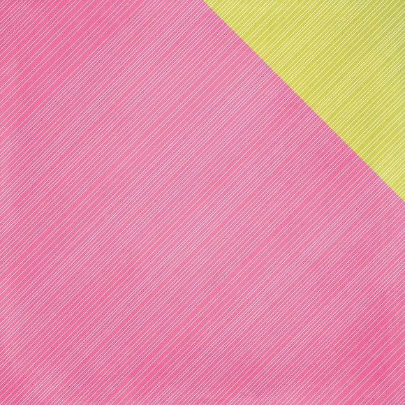Scrapbooking  Sunshine & Happiness Berry/Lime Stripe Paper 12x12 Paper Collections 12x12