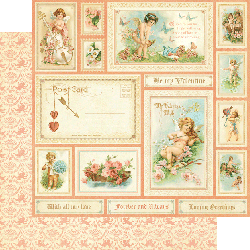Scrapbooking  Sweet Sentiments Be My Valentine Paper Paper Collections 12x12